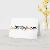 グレートデーン カード (黄色い花)