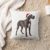グレートデーン クリスマスイルミネーション (3) クッション (ブランケット)