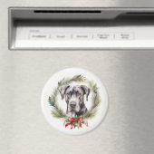 グレートデーン クリスマスリース クリスマスの愛犬 マグネット (インサイチュ (食洗機))