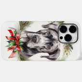 グレートデーン クリスマス リース クリスマスの愛犬 Case-Mate iPhoneケース (裏面 (横))