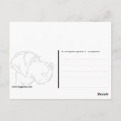 グレートデーン グラフィックス ポストカード (裏面)