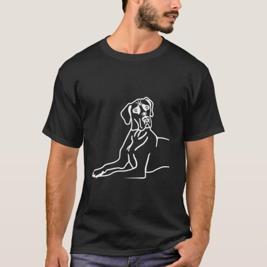 グレートデーン グレートデーン ブルー 小 Tシャツ (正面)