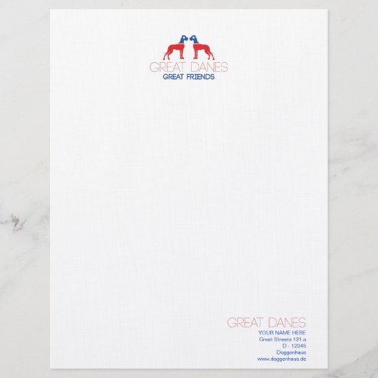グレートデーン - グレートフレンズ レターヘッド (正面)