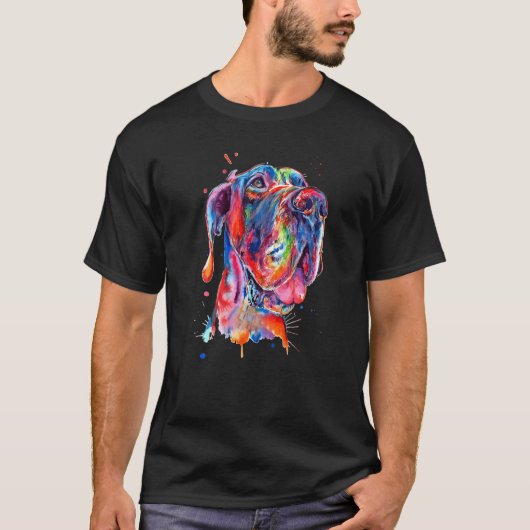 グレートデーン スプラッシュデーン Tシャツ (正面)