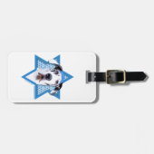 -グレートデーン-ハヌカーのダビデの星道化師 ラゲッジタグ (正面横)