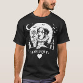 グレートデーン ハーレクイン ハート Tシャツ (正面)