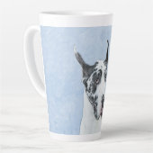 グレートデーン(ハーレク絵画イン)ズ-オリジナルドッグアート カフェラテマグ (左アングル)