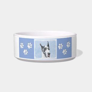 グレートデーン(ハーレク絵画イン)ズ-オリジナルドッグアート ボウル