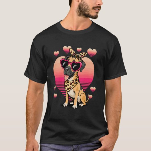 グレートデーン バレンタインデー Tシャツ (正面)