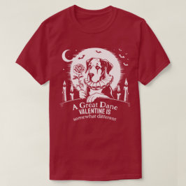 グレートデーン バレンタイン ドッグ ラバー ユーモア Tシャツ