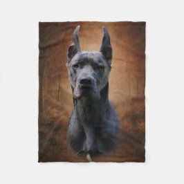 グレートデーン フリースブランケット