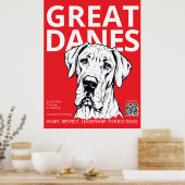 グレートデーン ポスター印刷 - 美しいグレートデーン ポスター (キッチン)