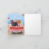 グレートデーン 犬 バレンタインデー トラック カード (内部)