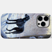 グレートデーン 雪を降らせて クリスマス Case-Mate iPhoneケース (裏面 (横))