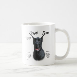 グレートデーン(blackA)の歴史のデザイン コーヒーマグカップ