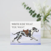 グレートデーン Write or Ride ポストカード (スタンド正面)