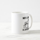 グレートデーンTシャツ - 「犬どころか、ライフスタイルです」 面白い コーヒーマグカップ (正面右)