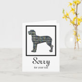 グレートドッグシルエットペット同情カード カード (黄色い花)