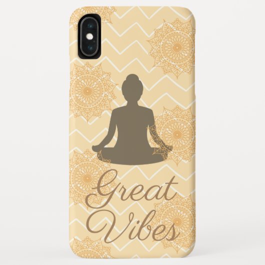 グレートバイブスの蓮華座のポーズ Case-Mate iPhoneケース (裏面)
