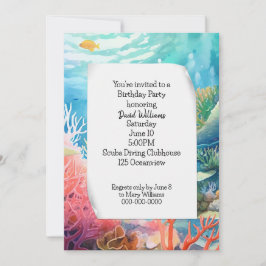 グレートバリアリーフの誕生日パーティー 招待状