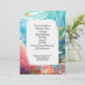 グレートバリアリーフの誕生日パーティー 招待状 (スタンド正面)