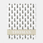 グレートパーソナライズされたダン（黒） フリースブランケット (正面)