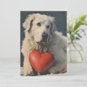 グレートピレニーズ バレンタインデー ビンテージ シーズンカード (スタンド正面)