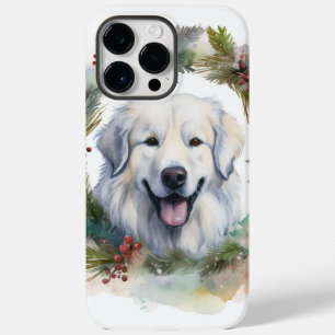 グレートピレネー クリスマスリース クリスマスの愛犬 Case-Mate iPhone 14 PRO MAXケース