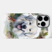 グレートピレネー クリスマスリース クリスマスの愛犬 Case-Mate iPhoneケース (裏面 (横))
