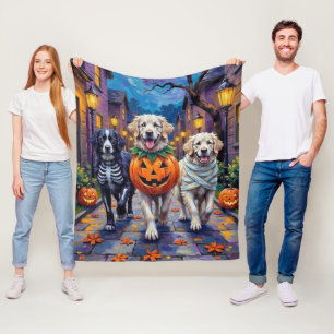 グレートピレネー ハロウィンコスチューム フリースブランケット