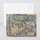 グレートブリテンの地図 | 1587 ポストカード (正面/裏面)