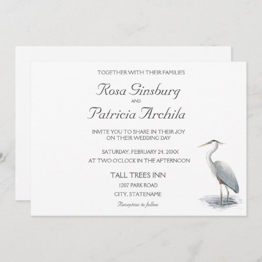グレートブルーサギのご招待 招待状 (正面/裏面)