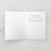 グレートブルーサギ 癌 重病 快復祈願 カード (内部)