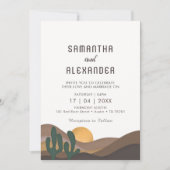 グレートベースン砂漠の風景をテーマにしたウェディング 招待状 (正面)