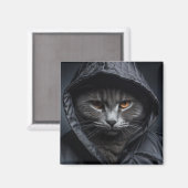 グレートムキャット着用フード付きスウェットシャツジャケットマグネット マグネット (正面/裏面)