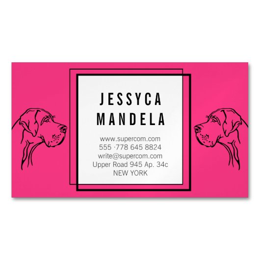 グレートモダンダンスケッチ マグネット名刺 (正面)