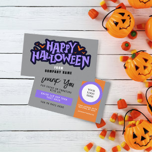 グレートランクまたはトリートハロウィンクーポン 名刺