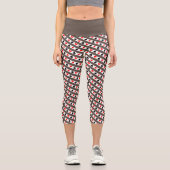 グレートランプ繰り返しパターンのクリップ カプリレギンス (正面)