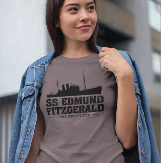 グレートレイクスの船Tシャツ、SSエドモンドフィッツジェラルドのギフト トライブレンドTシャツ