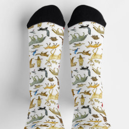 グレートレイクスの野生生物クルーソックス ソックス