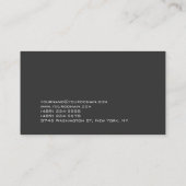 グレートレンディーレッドストライプモノグラムビジネスカード 名刺 (裏面)