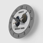 グレートレーニングルームフィットネスパーソナライズされた ラウンド壁時計 (傾斜)