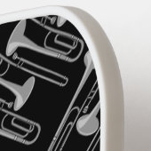 グレートロンボーンのハッチングパターン ピックルボールラケット (左詳細)