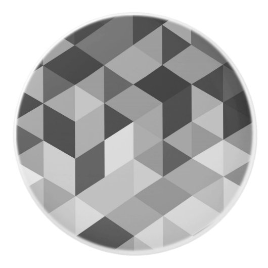 グレートーンジオメトリ形状 セラミックノブ (正面)