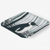 グレートーンダークナイトジオメトリペンギンフォレスト ペーパープレート (傾斜あり)