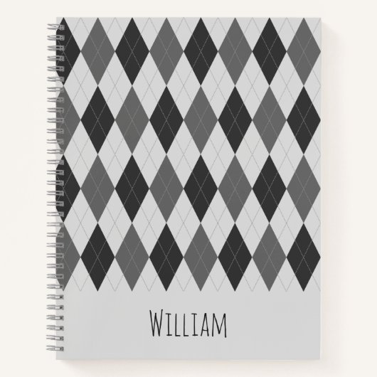 グレートーンパアーガイルターンノート ノートブック (正面)