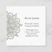 グレートーンフローラマンダラスクエアビジネスカード スクエア名刺 (正面)