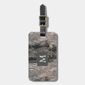 グレートーン大理石パターン ラゲッジタグ (正面縦)
