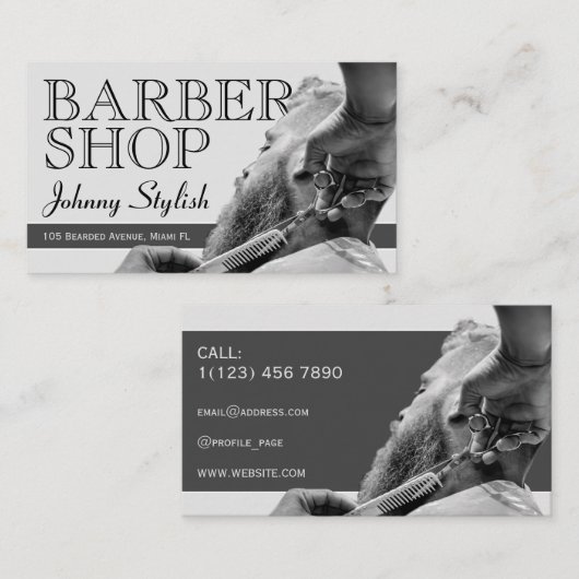 グレートーン理容師 名刺 (正面/裏面)