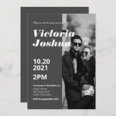 グレートーン結婚式招待状 招待状 (正面/裏面)